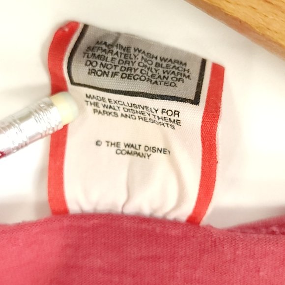 Vtg Disney Designs Mickey Mouse Graphic Tank Top Shirt Adult XL Faded Red 90s - Picture 6 of 10